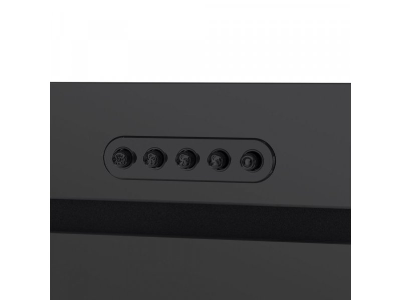 Homsair Crocus Push 52 Glass Black крупный план — пять круглых кнопок управления режимами работы вытяжки