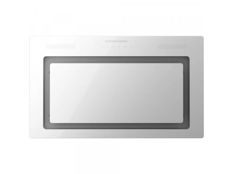 Kuppersberg High-Tech Inflat 60 W фронтальный вид белый корпус с серой окантовкой встраиваемая модель