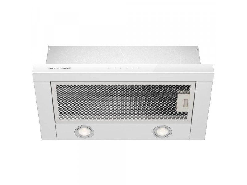Kuppersberg High-Tech Slimtouch 60 W встраиваемая вытяжка белый корпус вид спереди