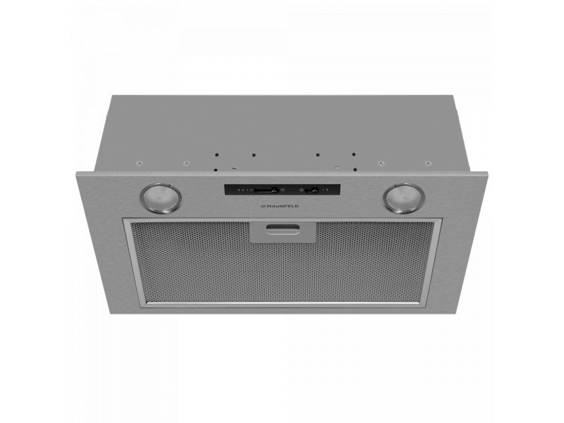 Maunfeld Crosby Light 5028 — панель управления с ползунками, два светодиода, металлическая сетка жирового фильтра