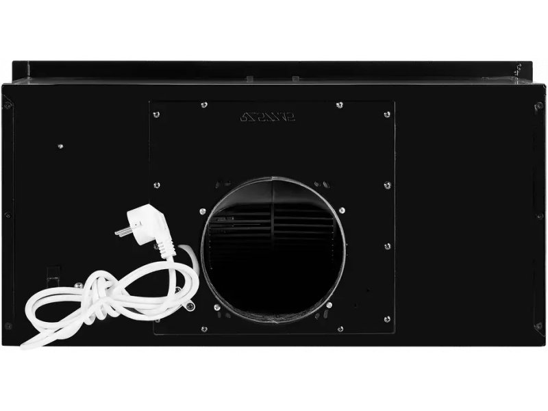Maunfeld MZR 60 Lux шнур питания и выходной патрубок воздуховода вид сзади