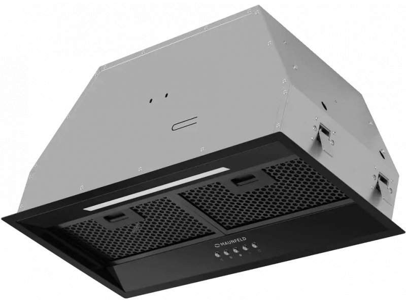 Maunfeld Vivid 603EM черный — встраиваемая вытяжка с двумя жировыми фильтрами и кнопочным управлением