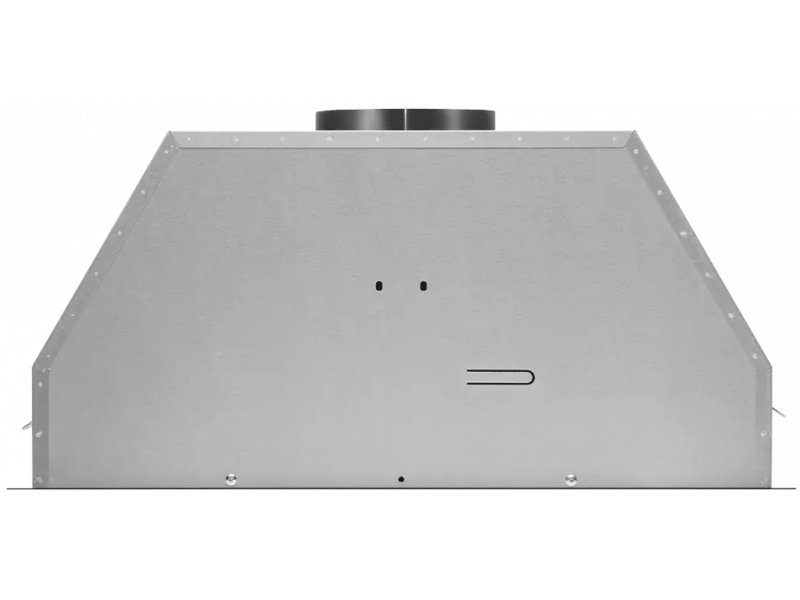 Maunfeld Vivid 603EM — вид сзади с круглыми воздуховодами и монтажными отверстиями по контуру