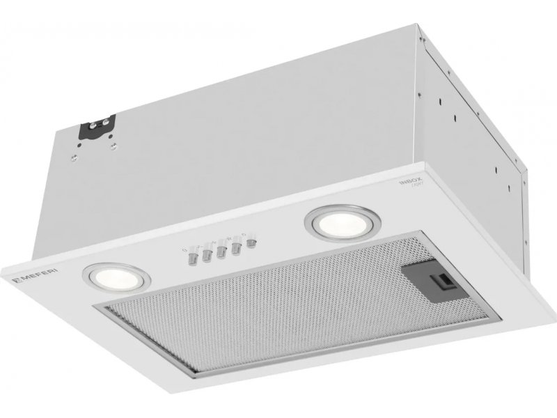 Meferi Light Inbox45WH вид в перспективе белый корпус сетчатый фильтр панель управления