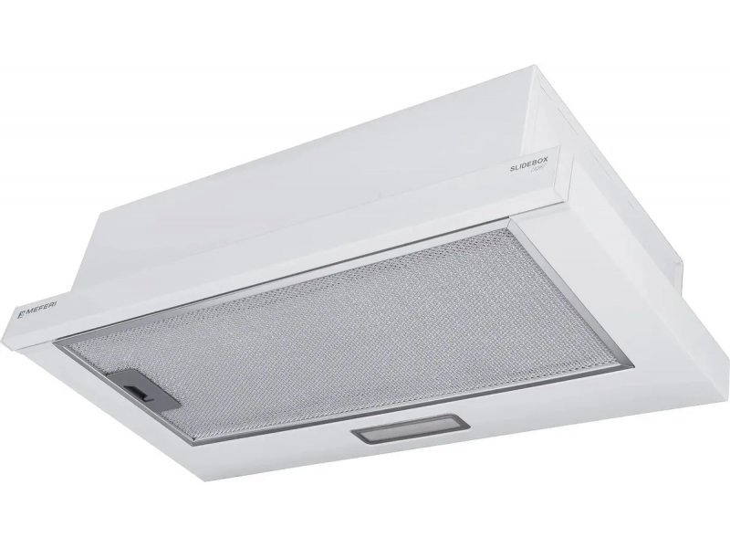 Meferi Light SlideBox60WH боковой профиль с одной выдвижной панелью — минималистичный белый корпус