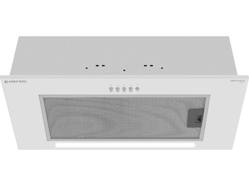 Meferi Light SmartBox60WH панель управления пять кнопок логотип MEFERI SMARTBOX фильтр с сетчатой панелью
