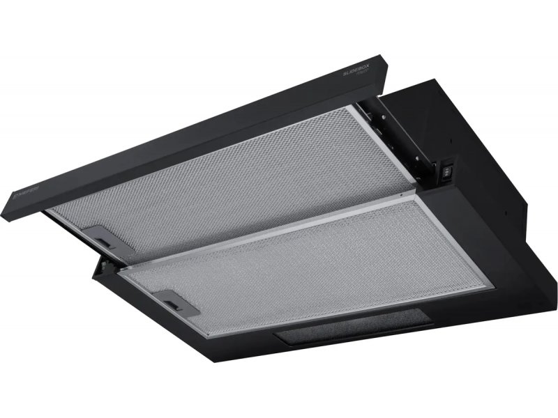 Meferi Power SlideBox 60BK встраиваемая вытяжка с выдвижным козырьком чёрный корпус