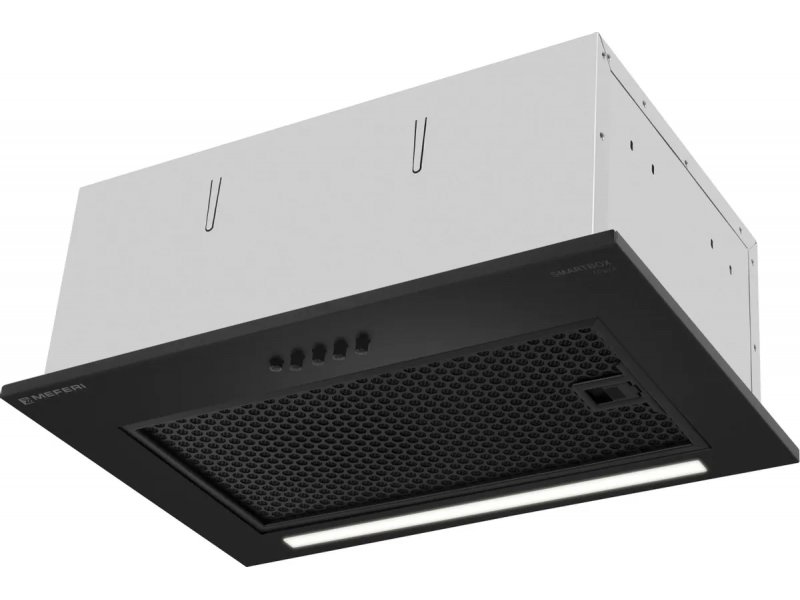Meferi Power SmartBox45BK встраиваемая вытяжка 45 см чёрный трёхчетвертной ракурс