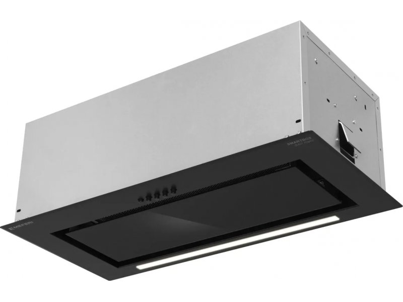 Meferi Power Smartbox60BK Glass встраиваемая вытяжка 60 см чёрная стеклянная панель общий вид