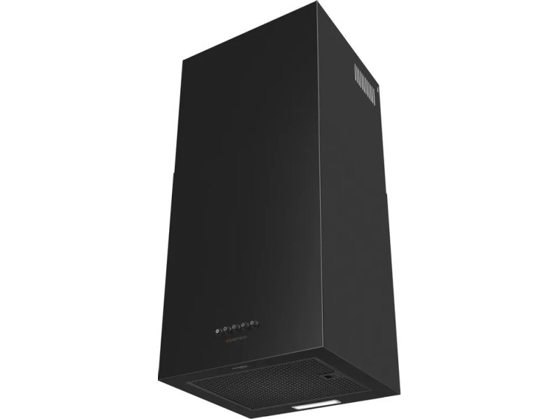 Meferi Roombox Comfort 40BK угловой вид — чёрный корпус, панель управления, решётка фильтра снизу