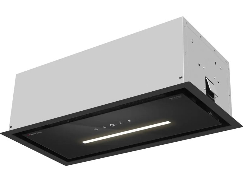 Meferi Smartbox Glass Comfort 60BK встроенная в шкаф &mdash; чёрная стеклянная панель с LED-подсветкой
