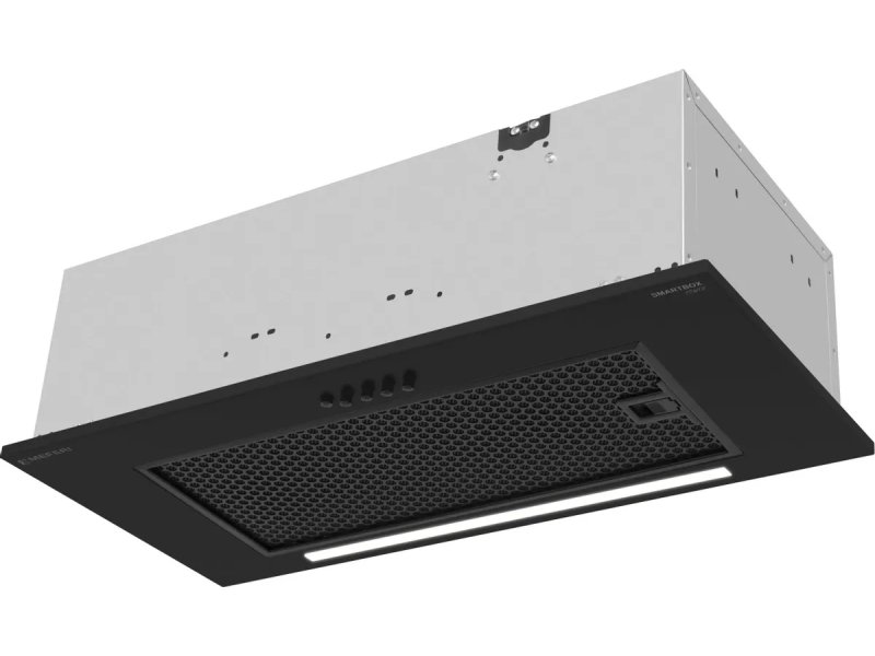 Meferi SMARTBOX60BK Power встраиваемая вытяжка 60 см боковой вид монтаж в шкаф
