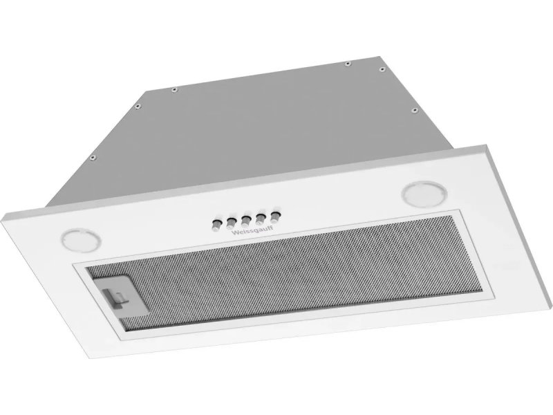 Weissgauff Arum 600 PB White Enamel встраиваемая вытяжка белая в подвесном шкафу