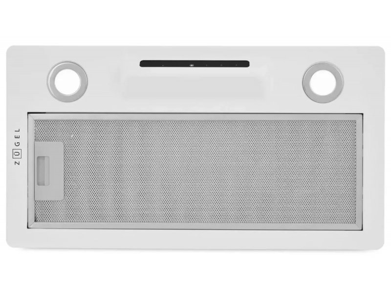 Zugel ZHI523W &mdash; фронтальная панель с сенсорным управлением, две LED-лампы и алюминиевый жировой фильтр