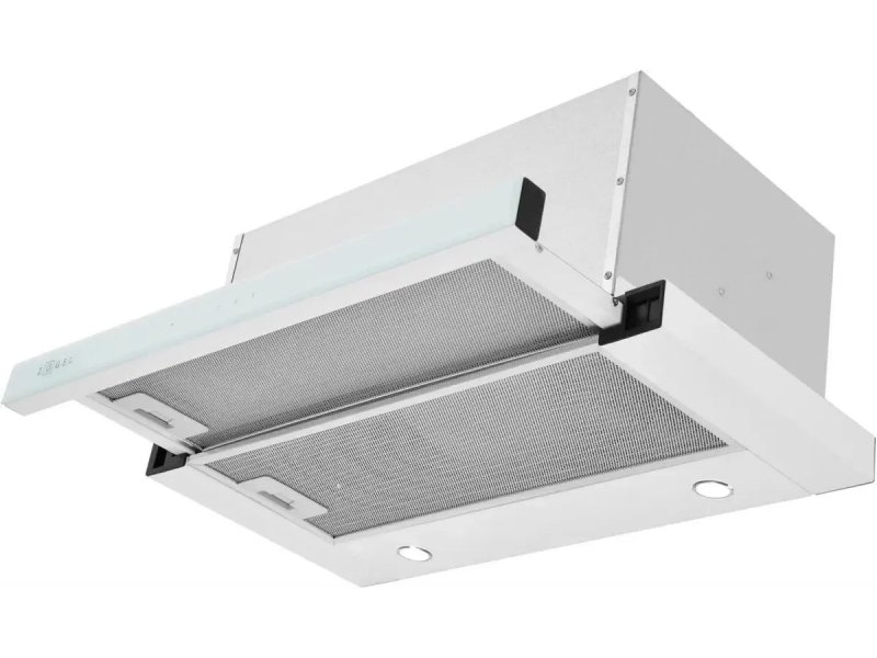 Zugel ZHT652GW встраиваемая вытяжка с выдвижным козырьком белый корпус