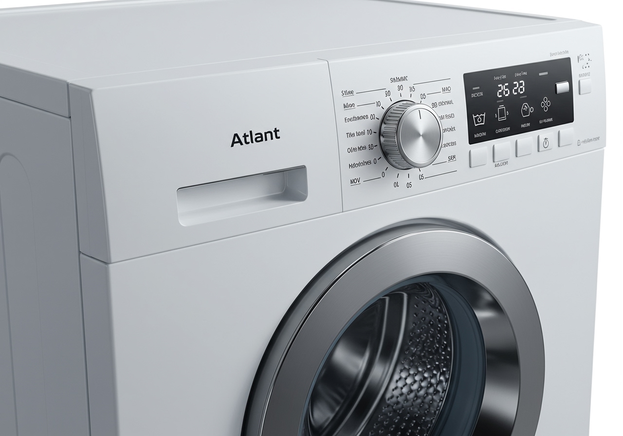 Atlant СМА 60У105-00 боковой вид габариты глубина 40 см компактная установка