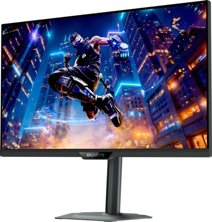 Gigabyte M27UP EK вид под углом &mdash; цветопередача и контрастность на игровой сцене