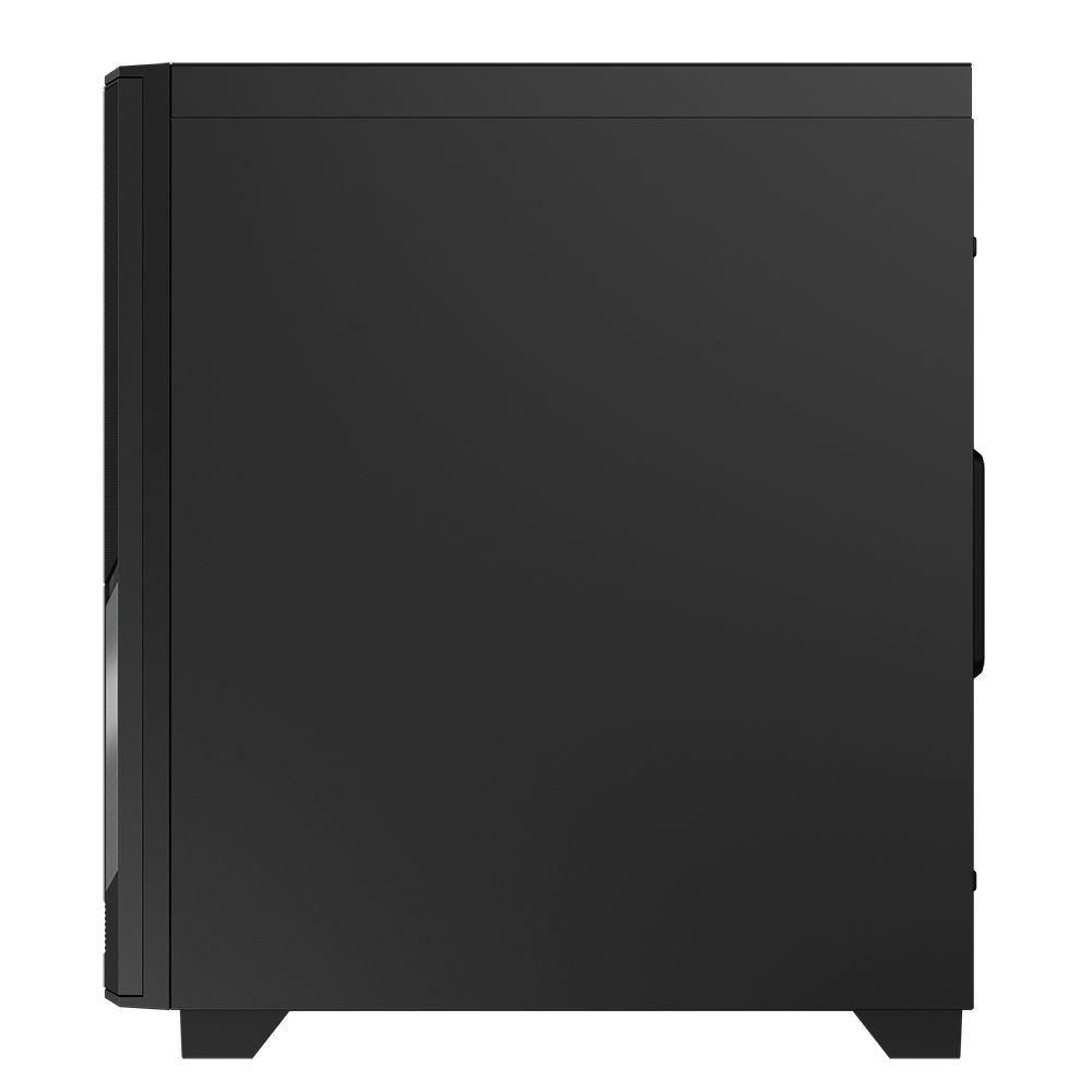GIGABYTE AORUS C500 GLASS боковой профиль — минималистичный чёрный корпус