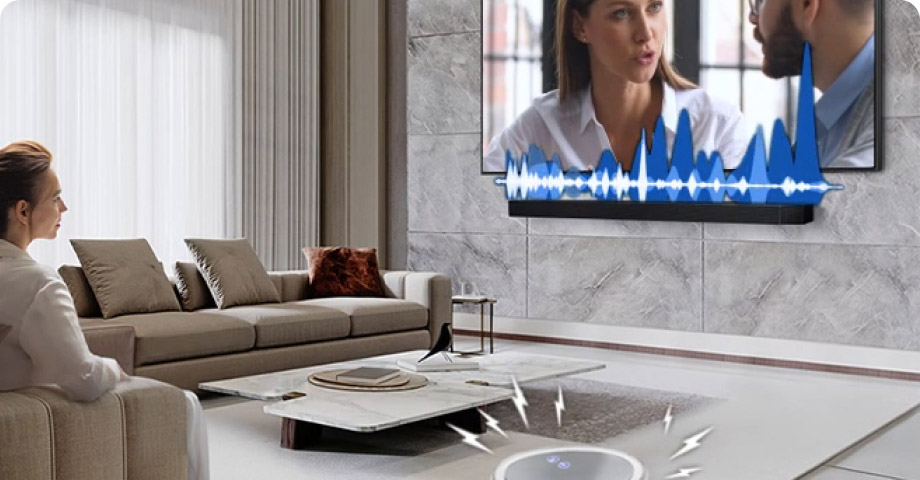 Samsung HW-Q990F с активной функцией AVA Pro — чёткость диалогов при видеозвонках