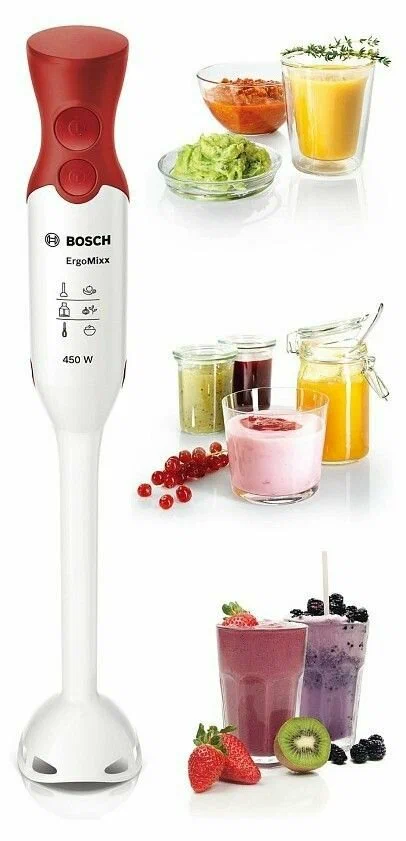 Блендер погружной Bosch MSM 64010, красный