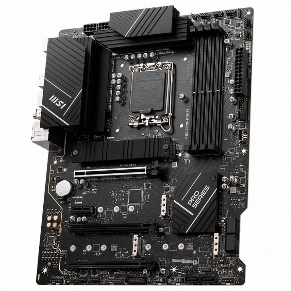 MSI PRO Z790-P WIFI разъёмы M.2 и SATA на плате ATX
