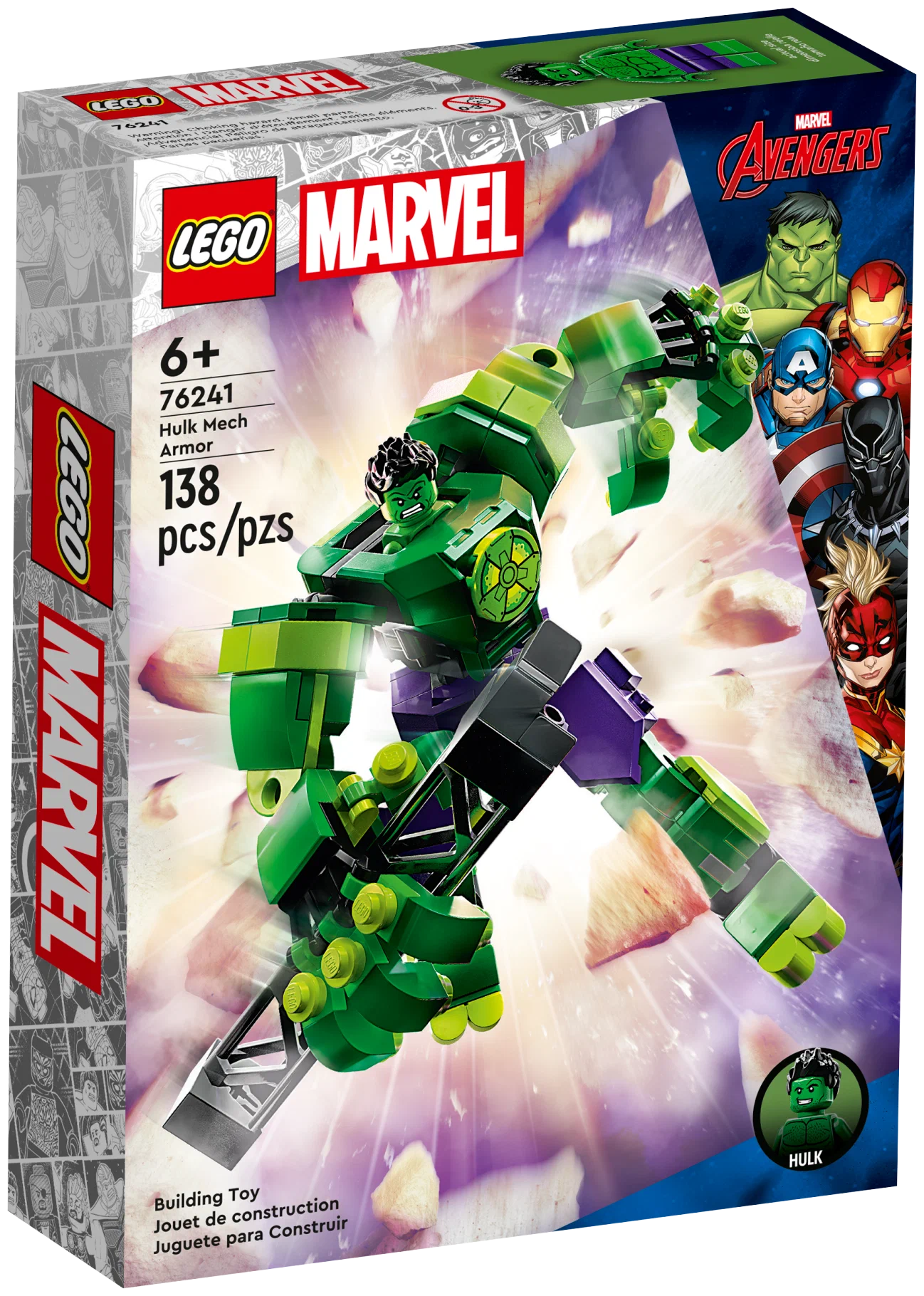 Конструктор LEGO Marvel Avengers 76241 Hulk mech armor, 138 дет.