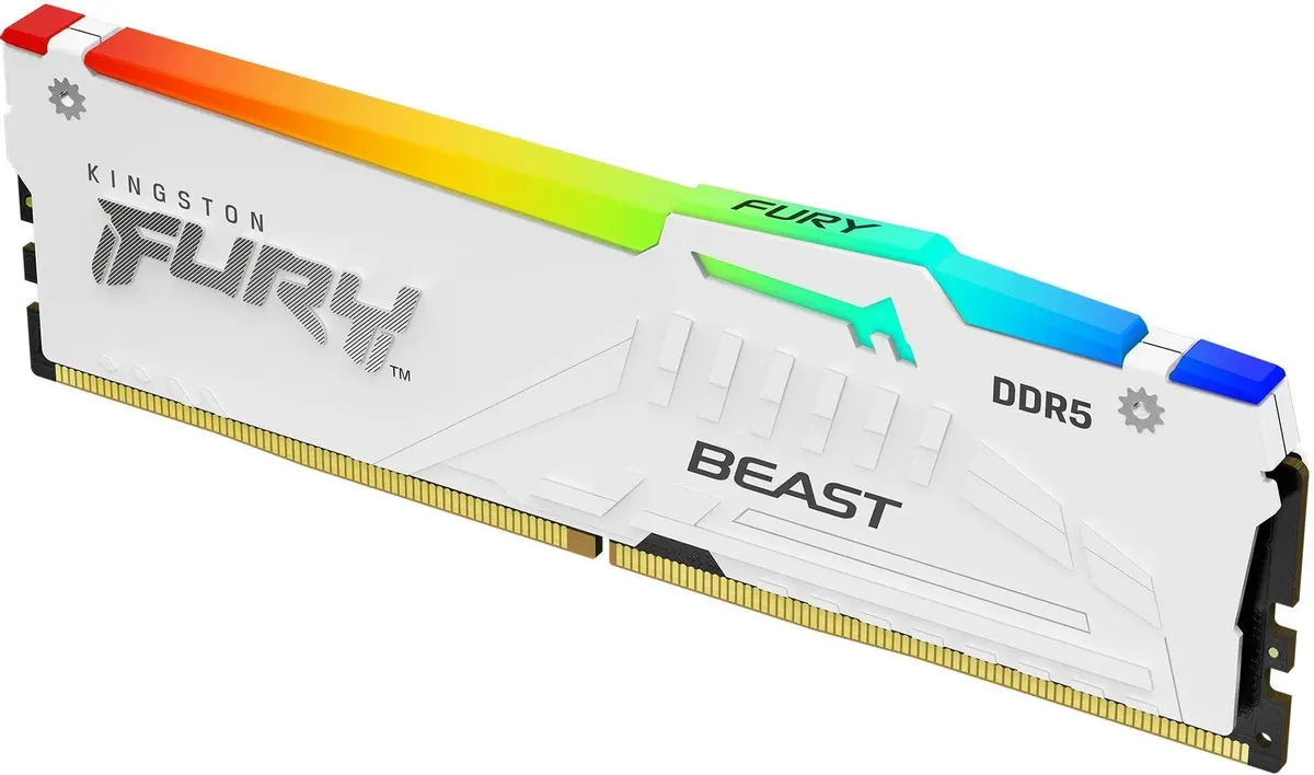 Kingston Fury Beast KF560C30BWA-32 DDR5 6000МГц DIMM установка в слот материнской платы