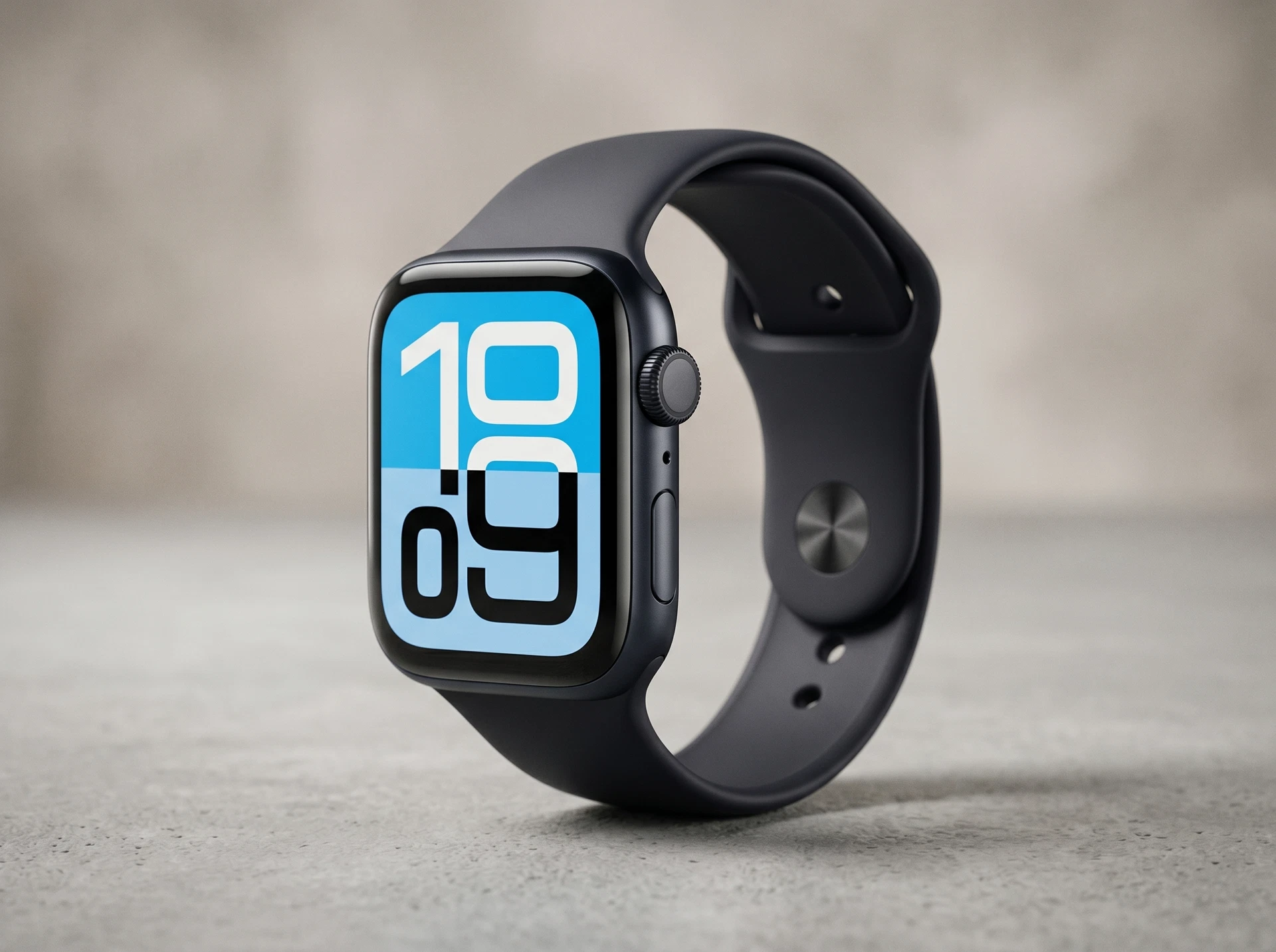 Apple Watch SE 3 2025 44mm тёмная ночь — на запястье в повседневной обстановке