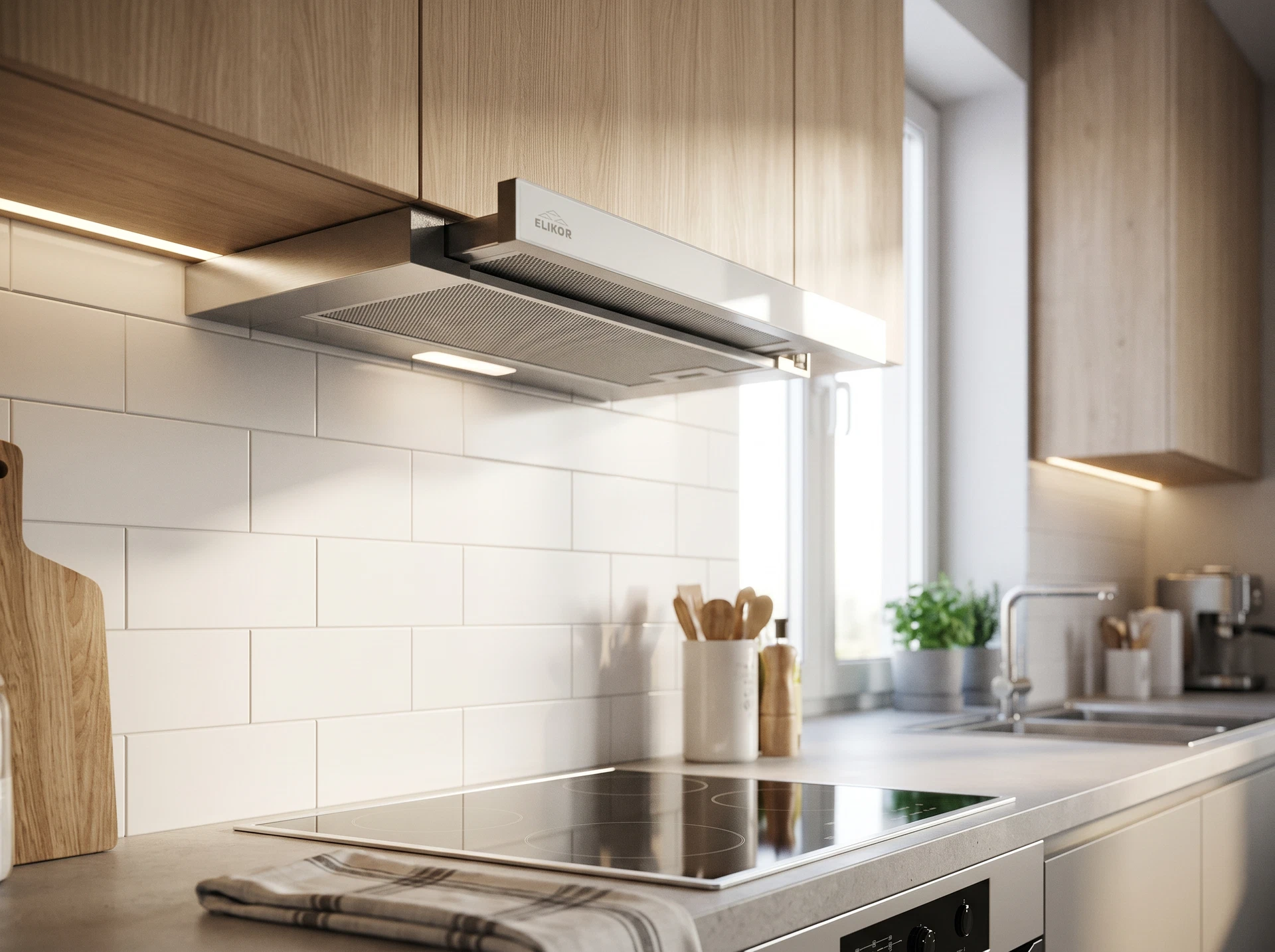 Вытяжка Elikor Integra Glass 60N-400-V2D - фото в интерьере