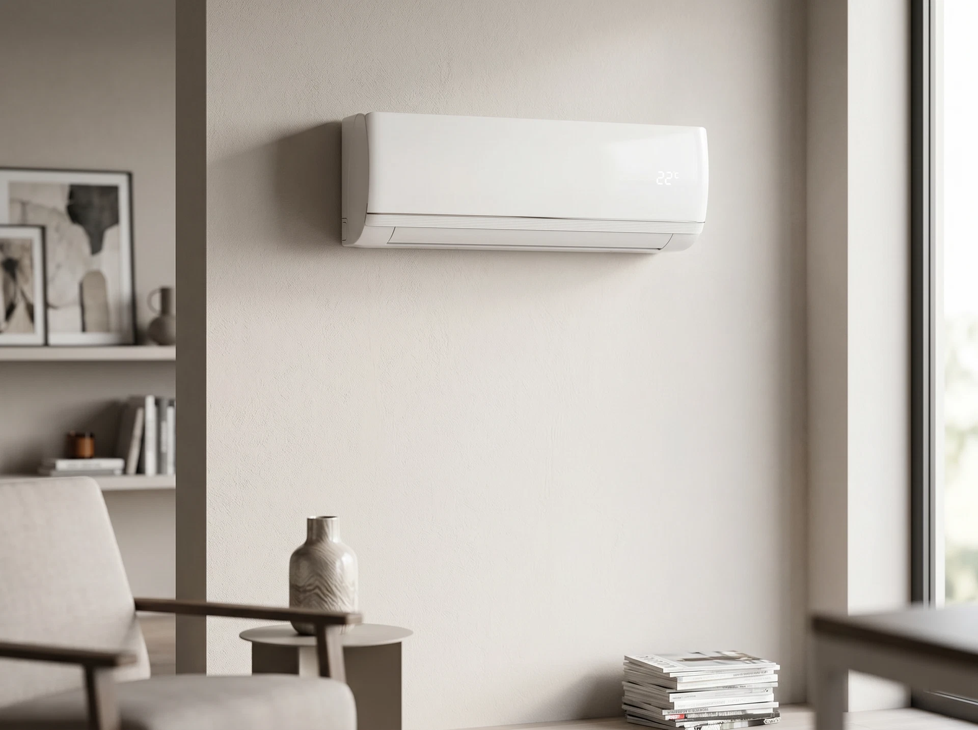 Funai RAC-I-KD55HP.D03 настенная сплит-система в интерьере гостиной