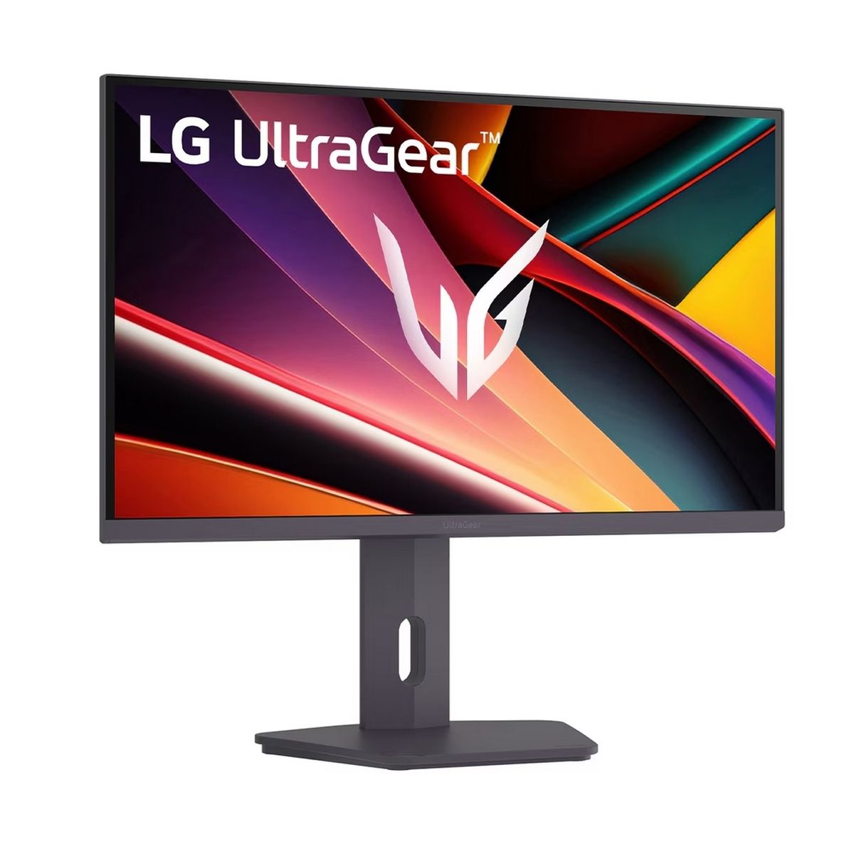 LG UltraGear 27G610A-B тонкая рамка и нижняя панель корпуса вид спереди под углом