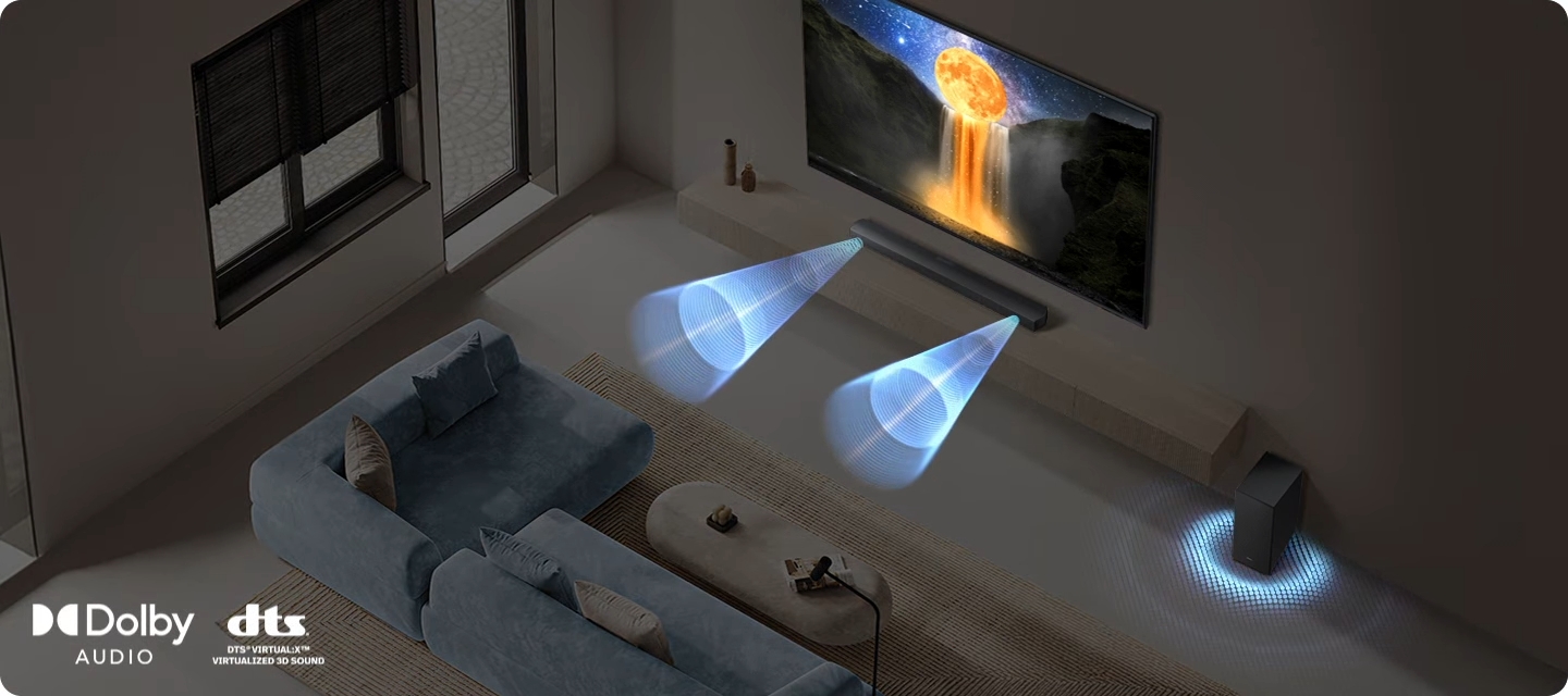 Samsung HW-B650F — Dolby Audio и DTS Virtual:X создают объёмный 3D-звук без верхних динамиков