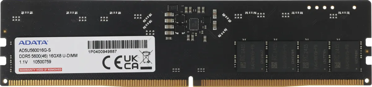 ADATA AD5U560016G-B DDR5 16 ГБ &mdash; контактная группа DIMM 288-pin