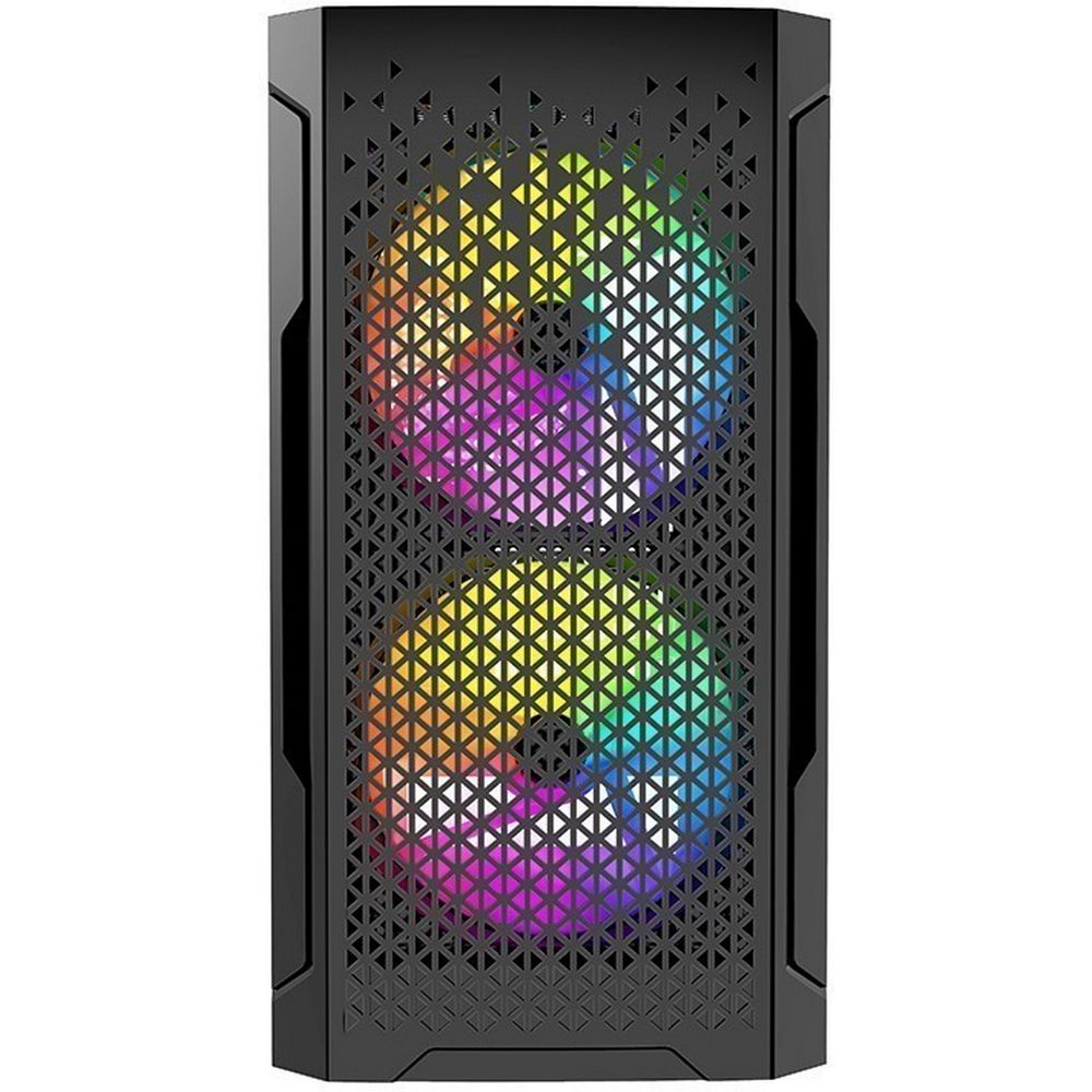 Powercase Mistral Micro Z3B Mesh LED фронтальная панель с сетчатым узором и RGB-подсветкой вентиляторов