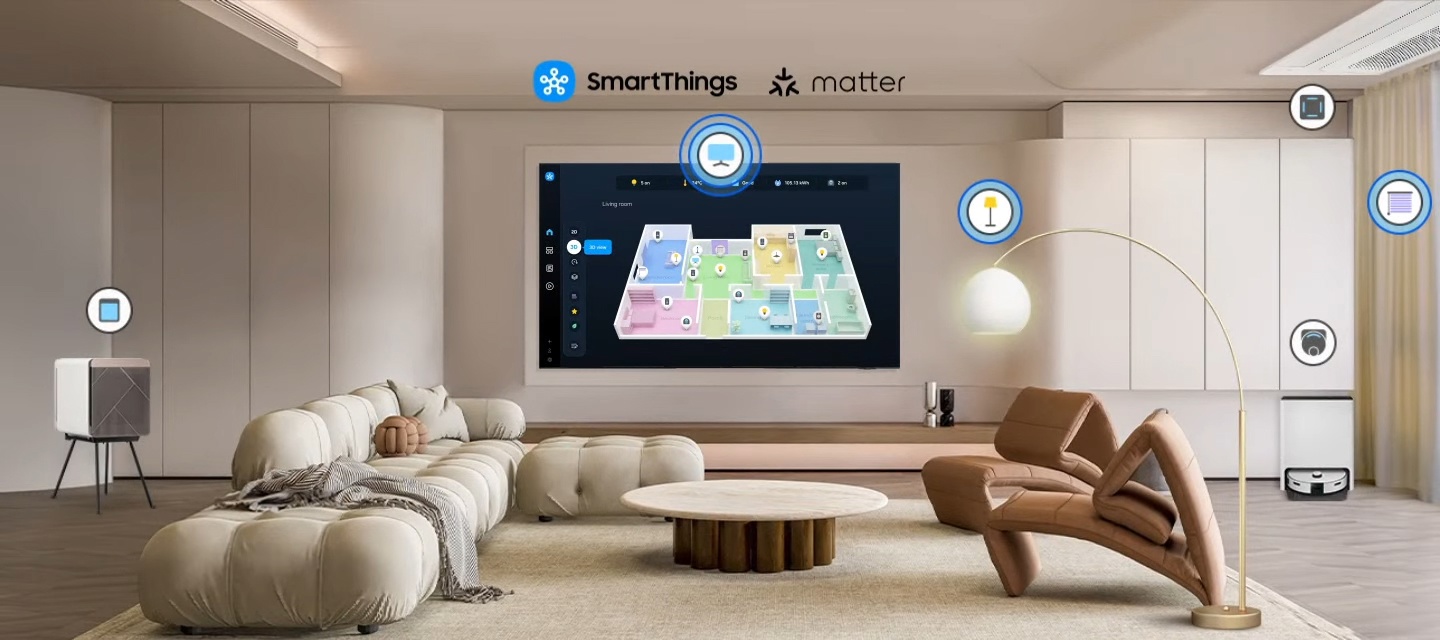 SmartThings — визуализация умного дома на Samsung Q7F
