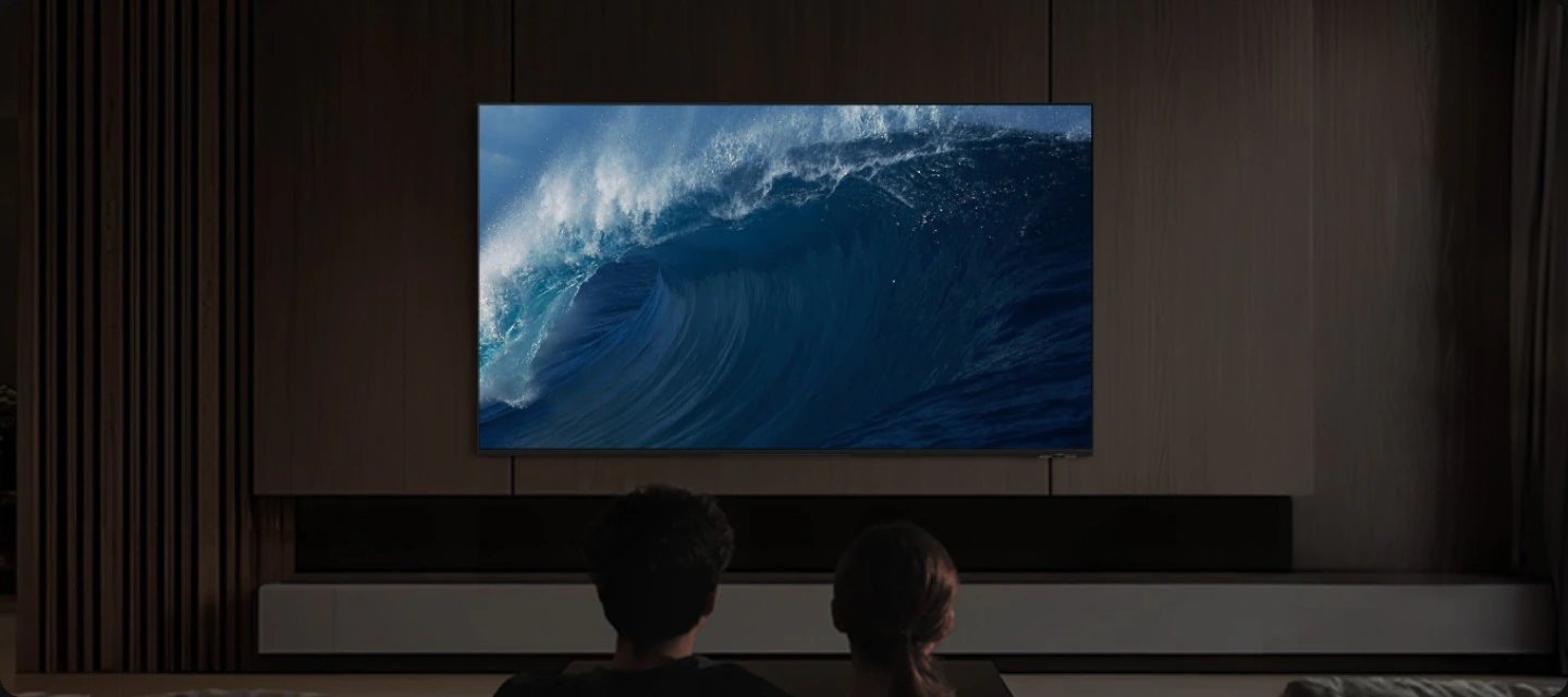 Samsung QE83S90H Dolby Atmos &mdash; схема звукового пространства с направленными и боковыми каналами