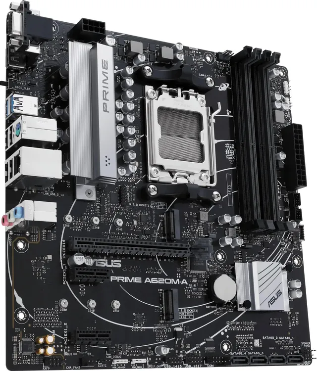 ASUS Prime A620M-A-CSM задняя панель порты USB HDMI VGA COM AM5