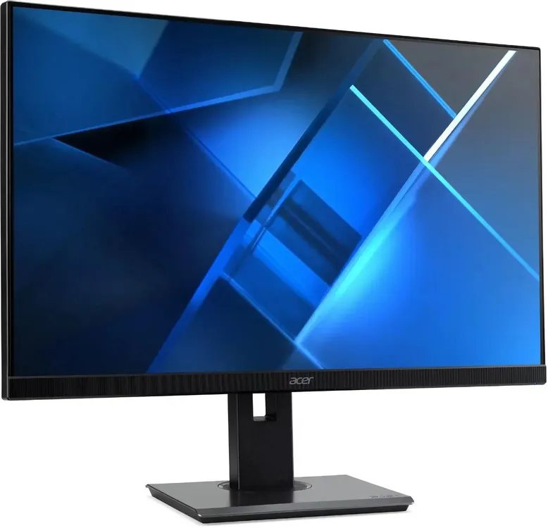 Acer B277KLBbmiiprzx вид сбоку — регулировка высоты, тонкий профиль, подставка