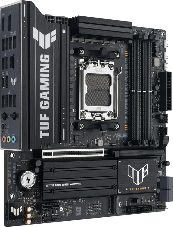 ASUS TUF Gaming B850M-Plus WiFi 7 задняя панель USB порты и разъёмы