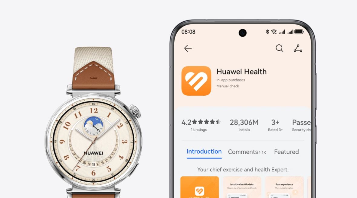 Huawei Watch GT 5 Jana-B19M золотистый стальной корпус металлический ремешок