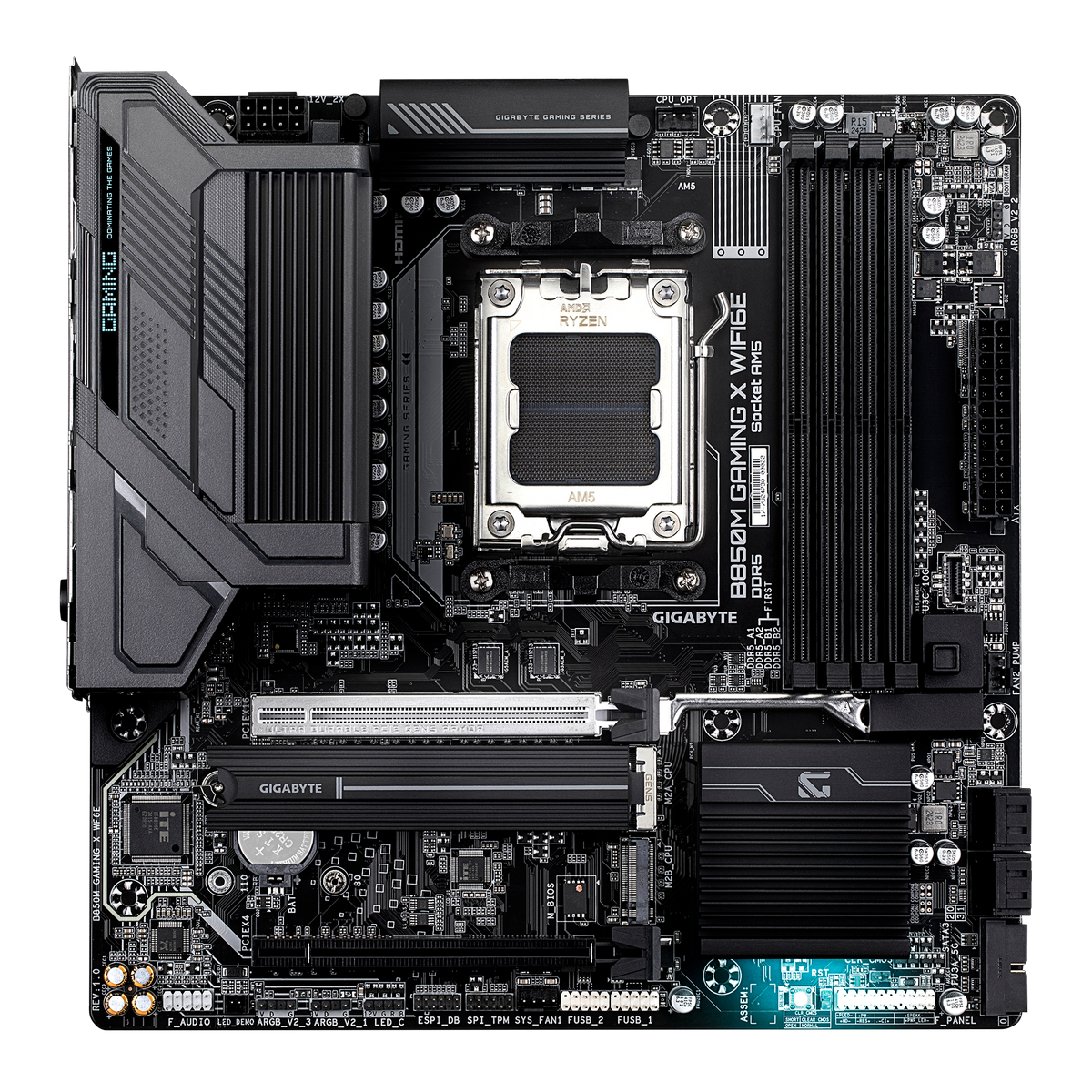 Gigabyte B850M Gaming X WiFi6E разъёмы M.2 PCIe 5.0 и PCIe 4.0 материнская плата AM5