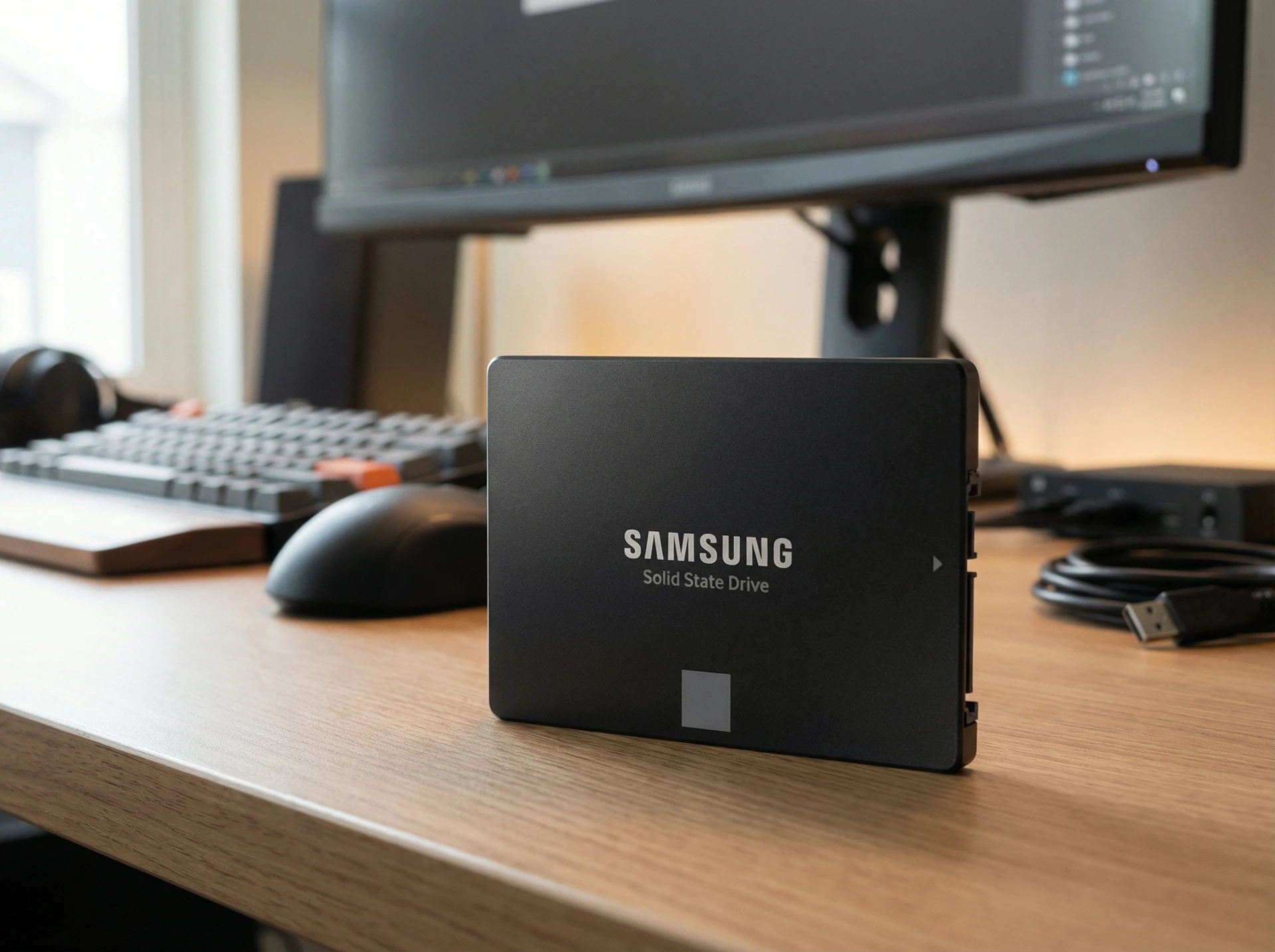 SSD накопитель Samsung 870 Evo 1ТБ, 2.5" SATA, SATA III, [MZ-77E1T0B/EU] - фото в интерьере