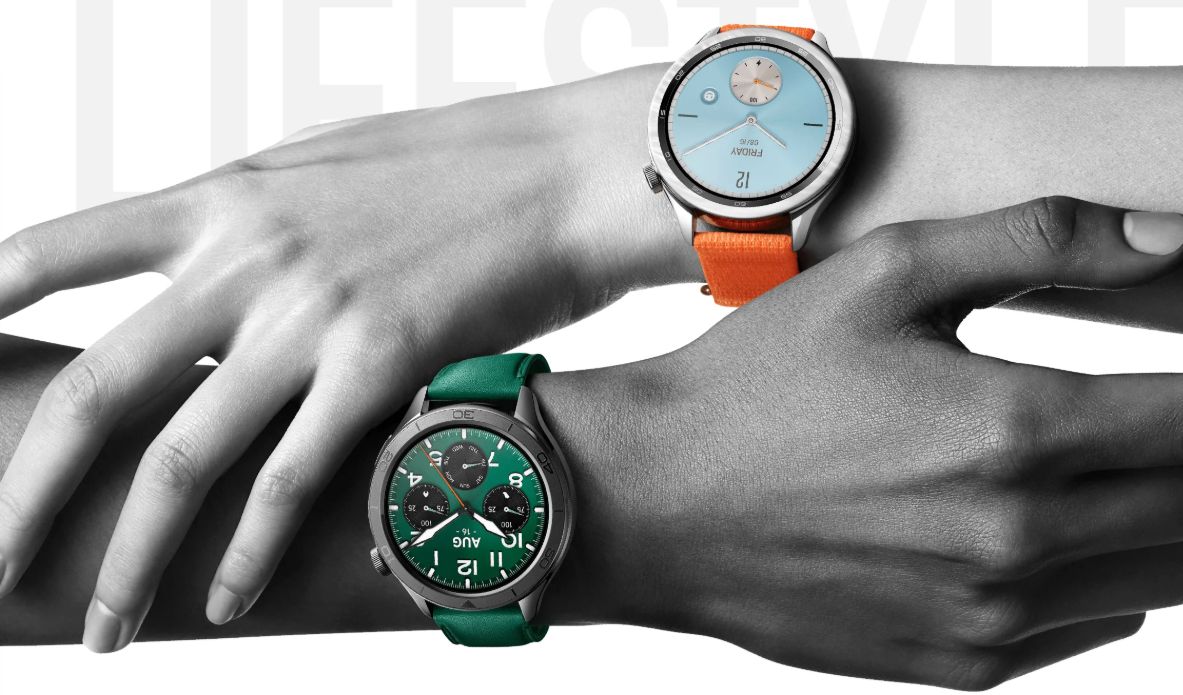 Xiaomi Watch S4 41mm золотистый AMOLED дисплей и стальной корпус крупным планом
