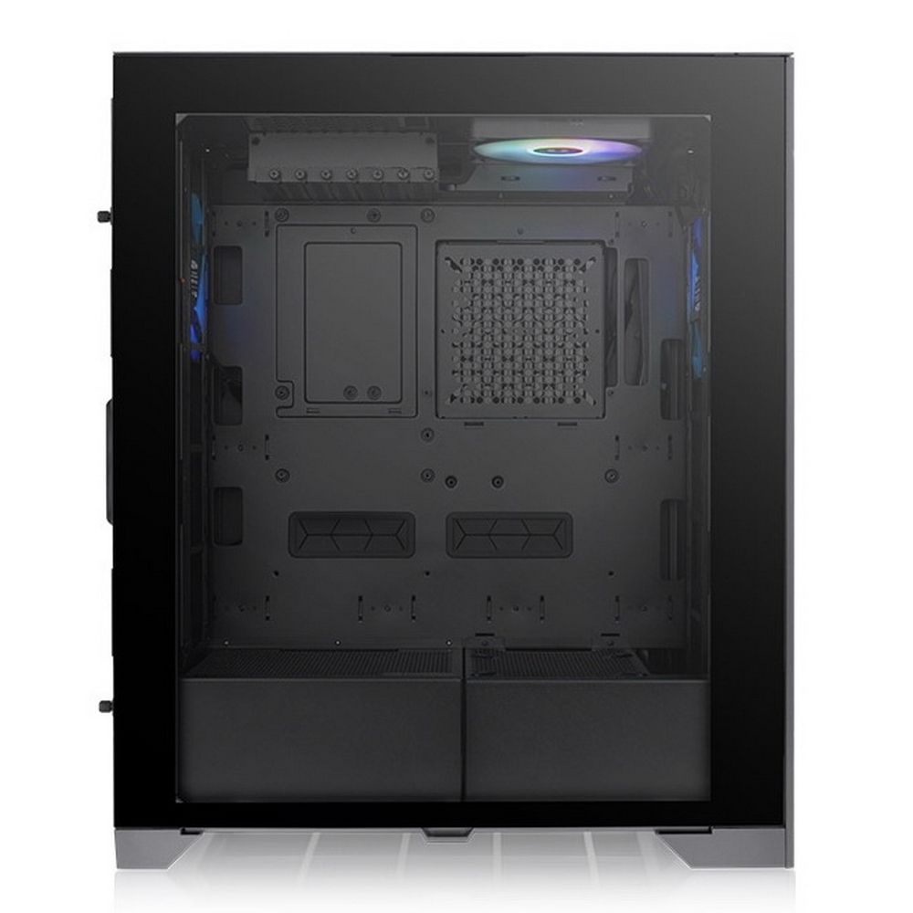 Thermaltake CTE T500 TG ARGB — внутреннее пространство с открытой боковой панелью, места для компонентов и кабельная система