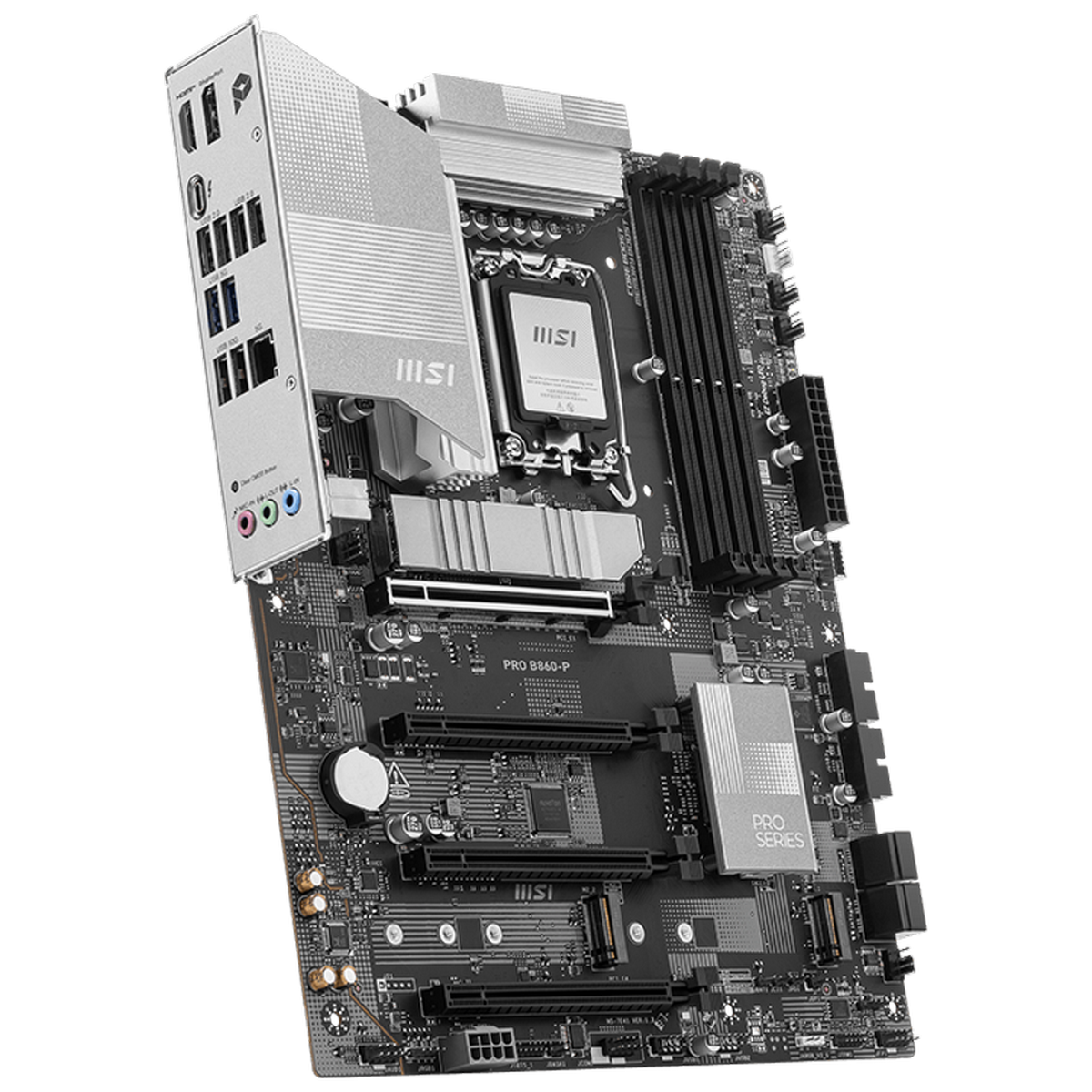 MSI Pro B860-P разъёмы вентиляторов ARGB RGB подсветка