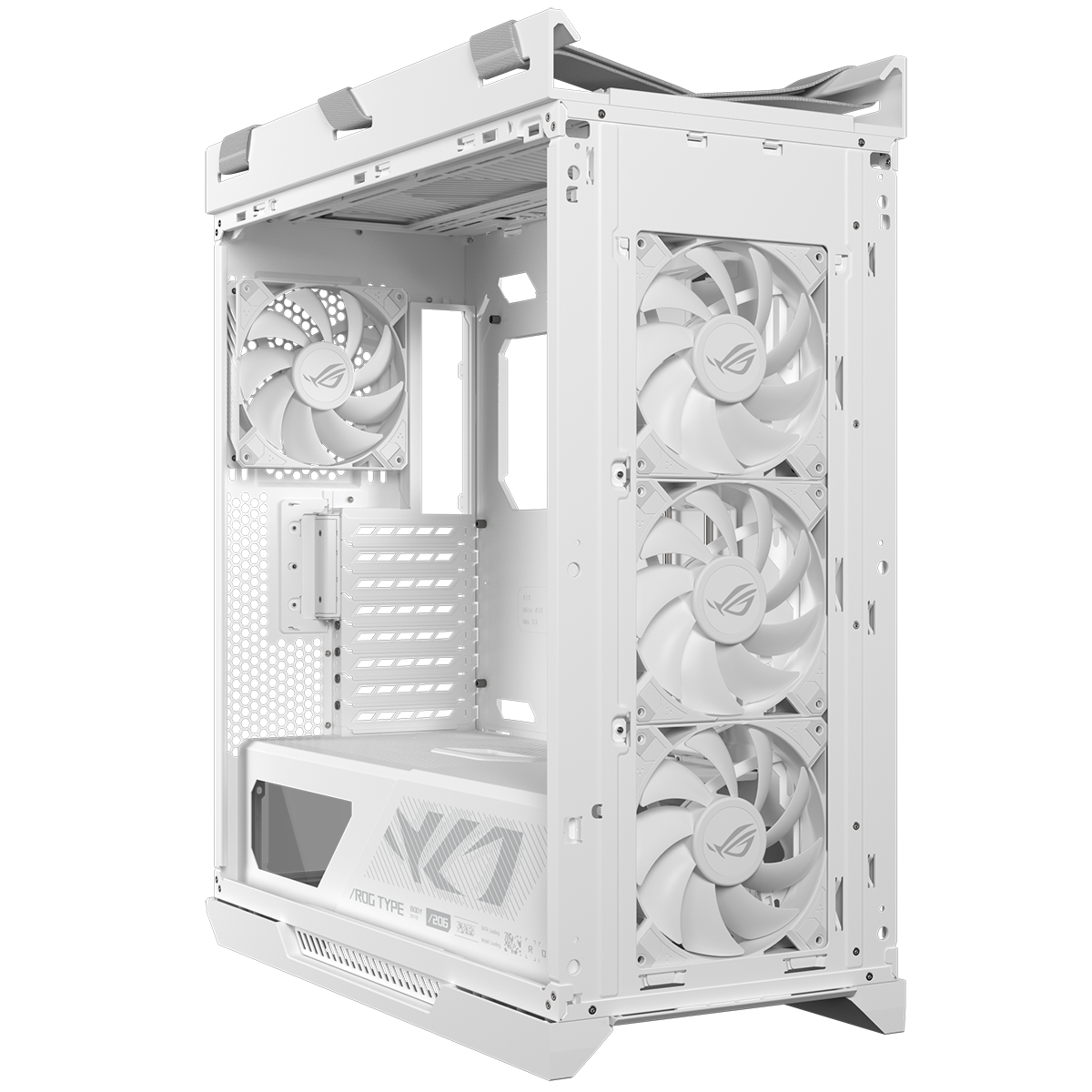 ASUS ROG Strix Helios II внутреннее пространство три вентилятора 140 мм система охлаждения материнская плата