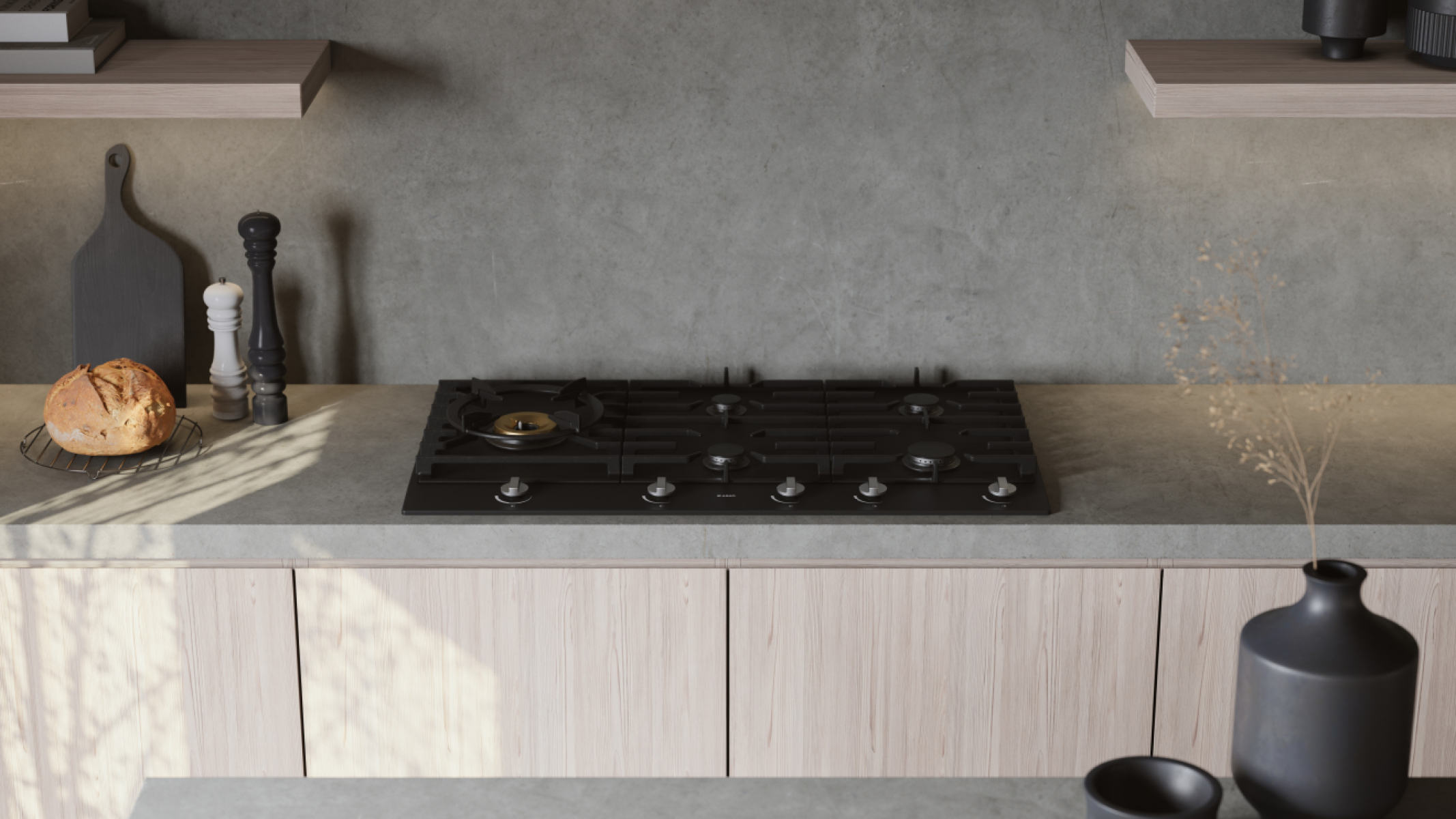 Конфорка Super Vario Wok на варочной панели Asko HG1986AB