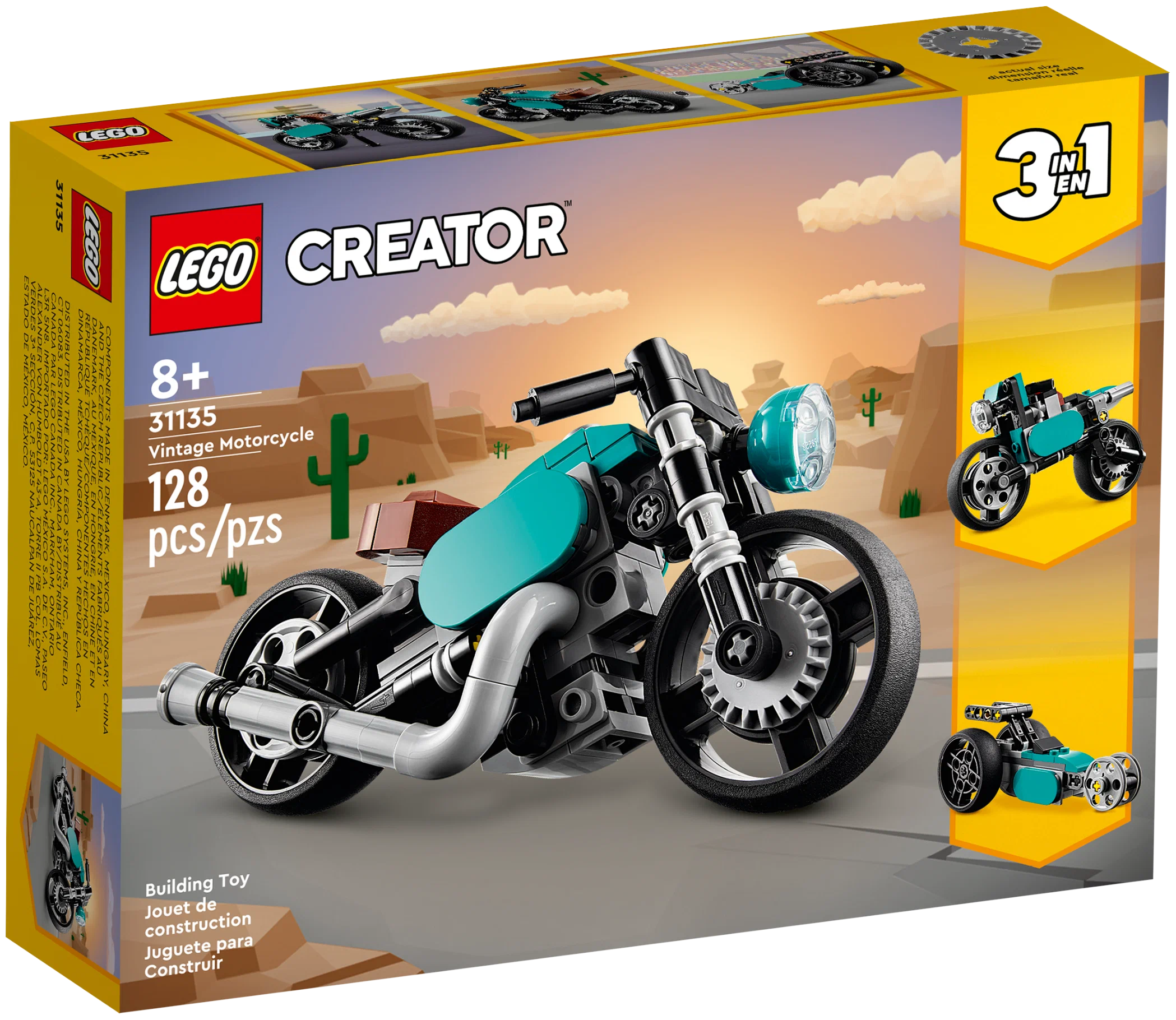 Конструктор LEGO Creator 31135 Винтажный мотоцикл, 128 дет.