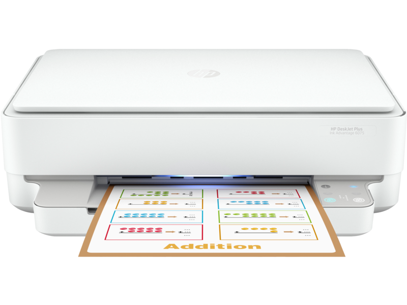 HP DeskJet Ink Advantage 6075 All-in-One (OOV White) Center facing