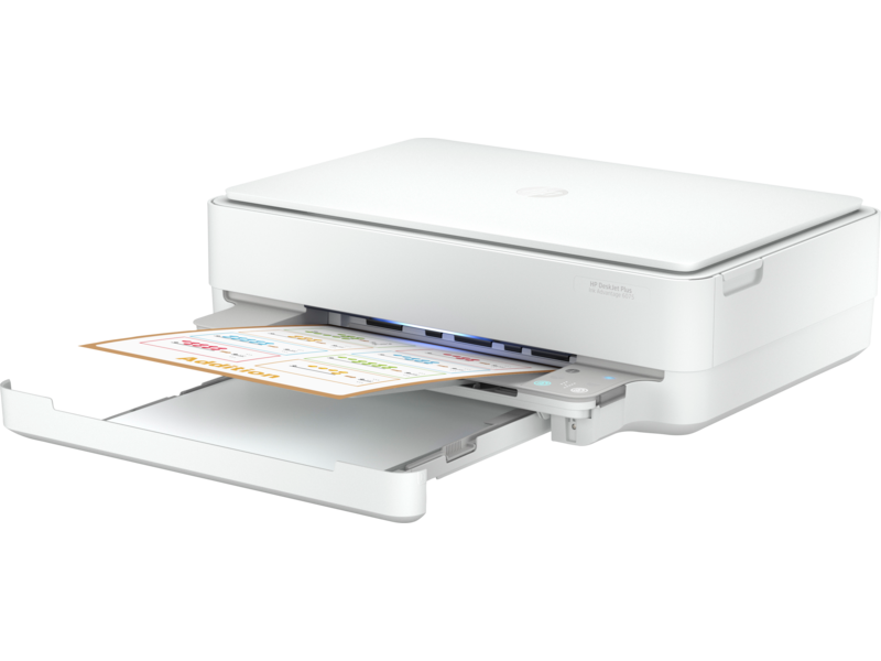 HP DeskJet Ink Advantage 6075 All-in-One (OOV White) Left facing